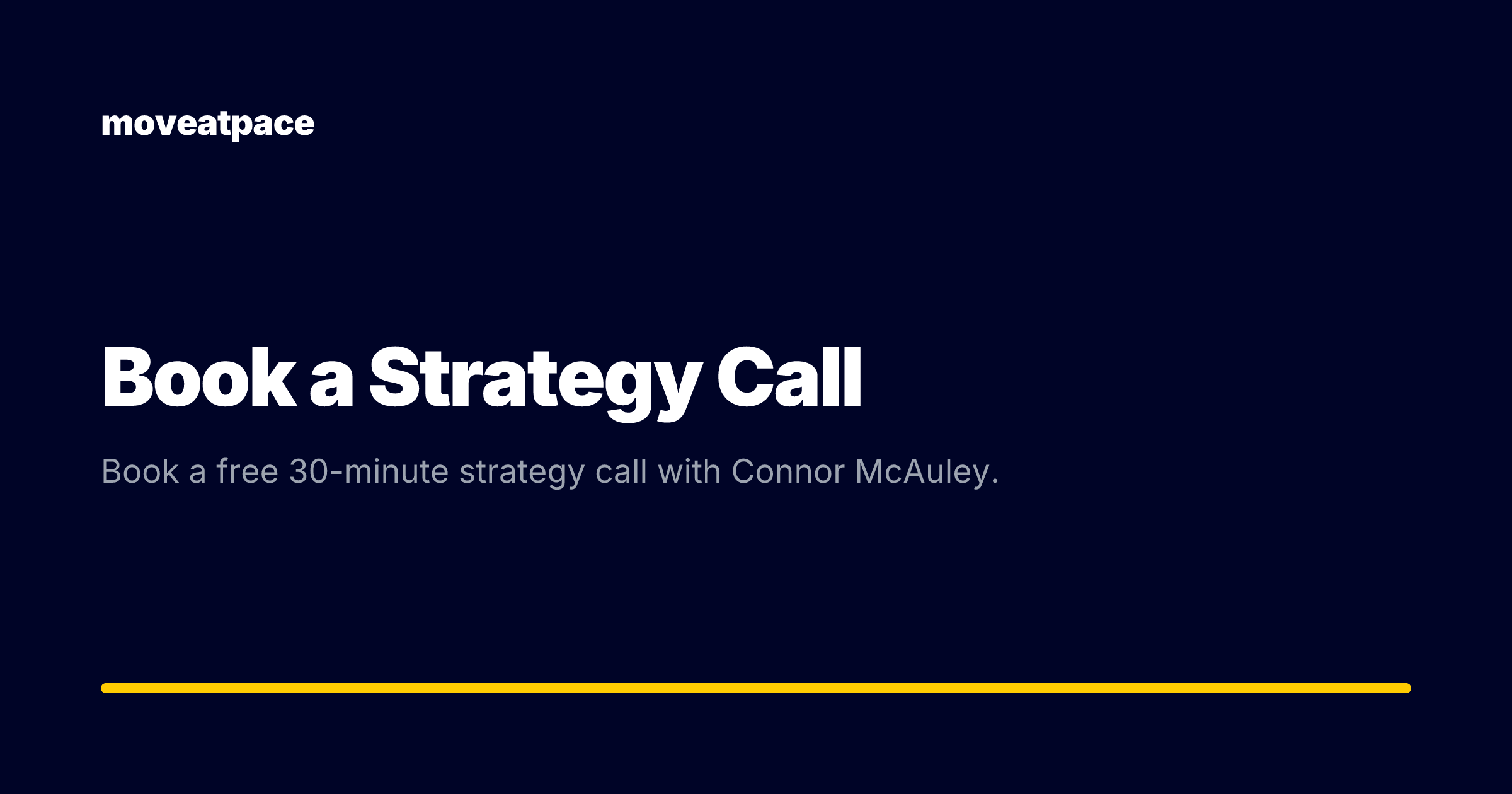 Book a strategy call | Move at Pace